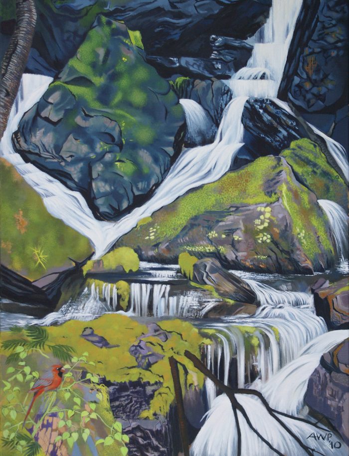 Waterfall at Sugar Hill, Seven Springs, PA  –  61cm x 46cm © Alan Power